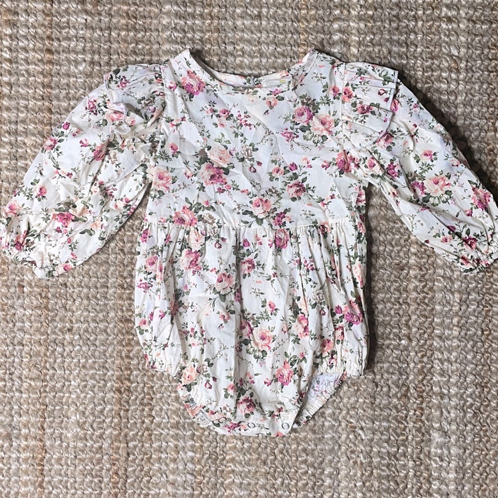 floral babygirl romper